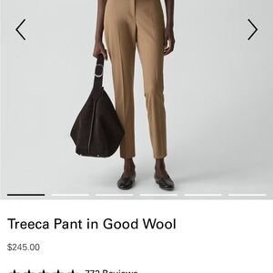 Theory Treeca Wool Trousers in truffle